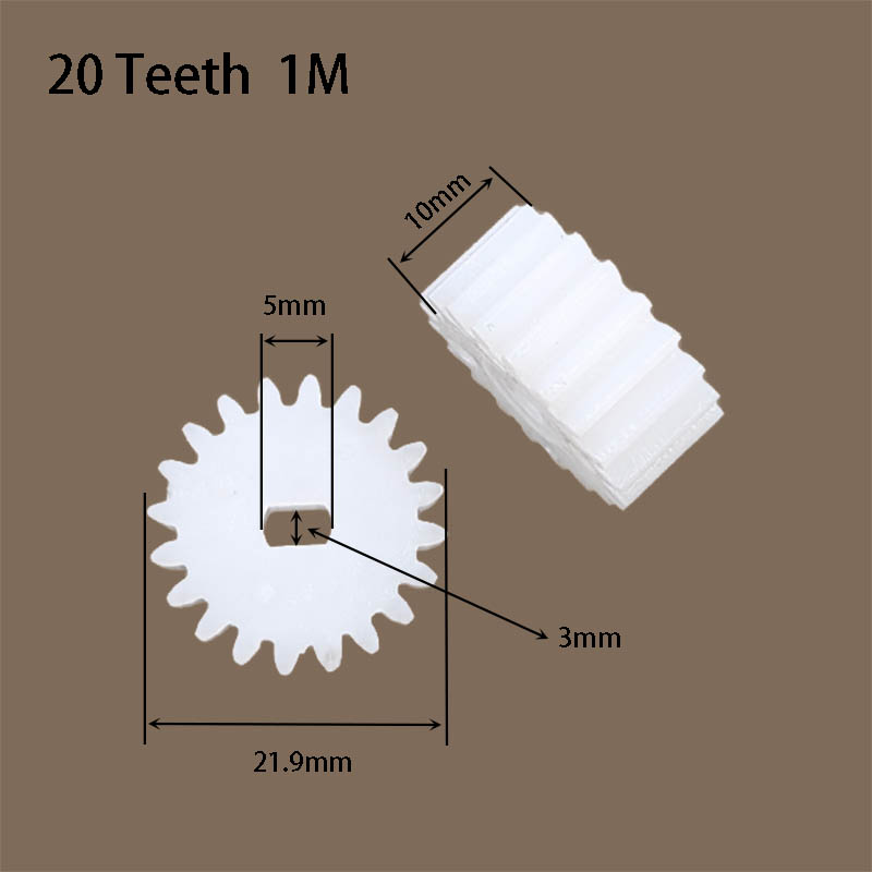 28Byj-48 - Ingranaggio in plastica POM 20T 1M