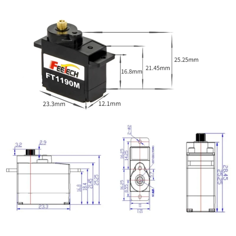 FEETECH FT1190M 4.8-6v 3.5kg S - Servo Kit recensione e prezzo